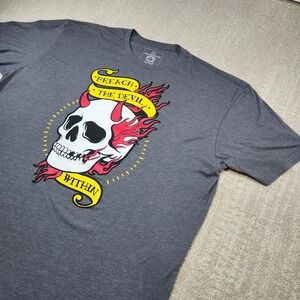 Zero Foxtrot Shirt Men 3XL Breach The Devil Within Skull Gray Tactical Military